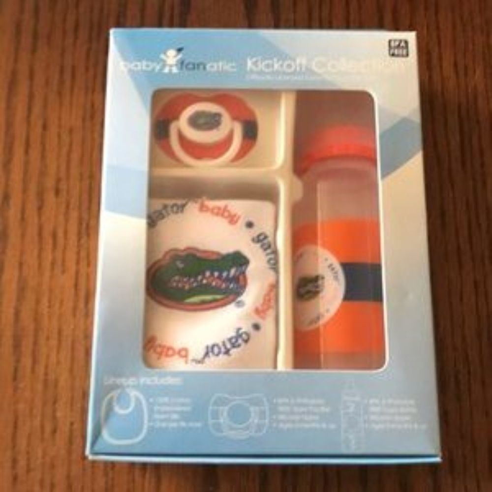 Florida Gators Infant Gift Set – Bib, Bottle, Pacifier – NCAA Licensed